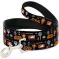 Load image into Gallery viewer, Dog Leash - Star Wars Festive Candy Icons Collage Black/Multi Color
