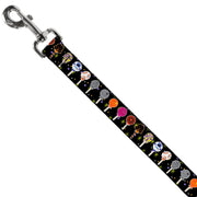 Dog Leash - Star Wars Festive Lollipop Icons Black/Multi Color