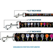 Dog Leash - Star Wars Festive Lollipop Icons Black/Multi Color