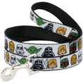 Load image into Gallery viewer, Dog Leash - Star Wars 6-Character Faces White
