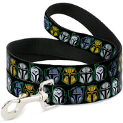 Dog Leash - Star Wars the Mandalorian Helmets Black/Multi Color