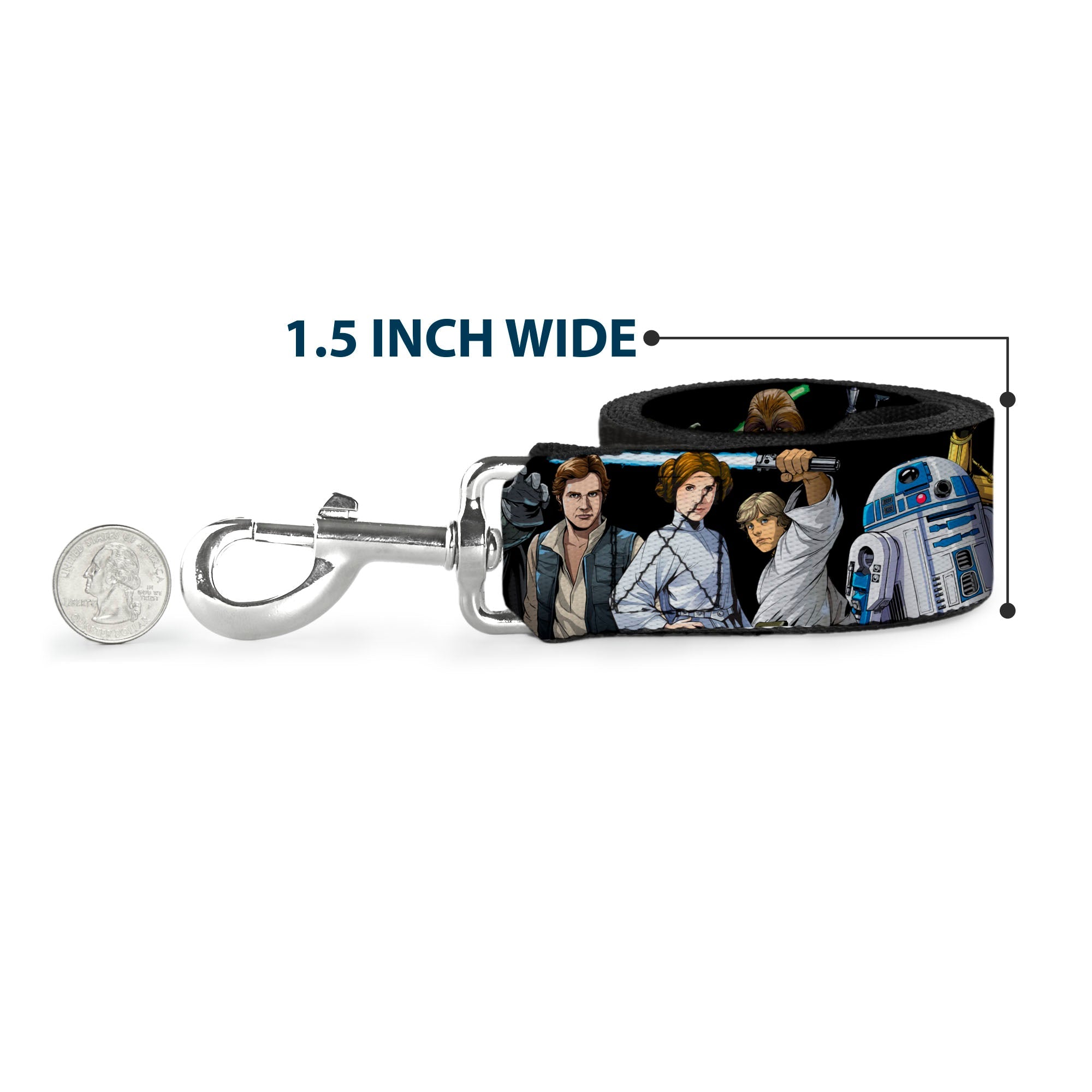 Dog Leash - Star Wars Classic Character Poses Black