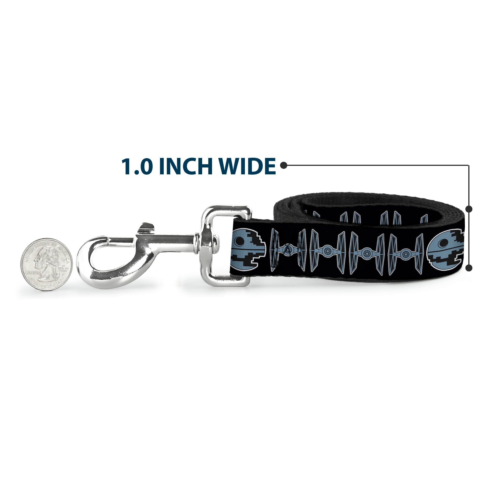 Dog Leash - Star Wars Death Star and TIE Fighters Black/Gray