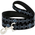Load image into Gallery viewer, Dog Leash - Star Wars Death Star and TIE Fighters Black/Gray

