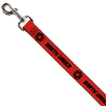 Dog Leash - Star Wars DARTH VADER Text and Galactic Empire Logo Red/Black