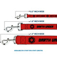Load image into Gallery viewer, Dog Leash - Star Wars DARTH VADER Text and Galactic Empire Logo Red/Black
