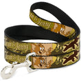 Load image into Gallery viewer, Dog Leash - TOM & JERRY Tom Chasing Jerry Houndstooth Browns
