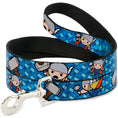 Load image into Gallery viewer, MARVEL UNIVERSE Dog Leash - Kawaii Thor Poses Hammer Monogram Blues
