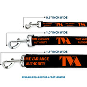 Dog Leash - Loki Series TVA TIME VARIANCE AUTHORITY Text Black/Orange