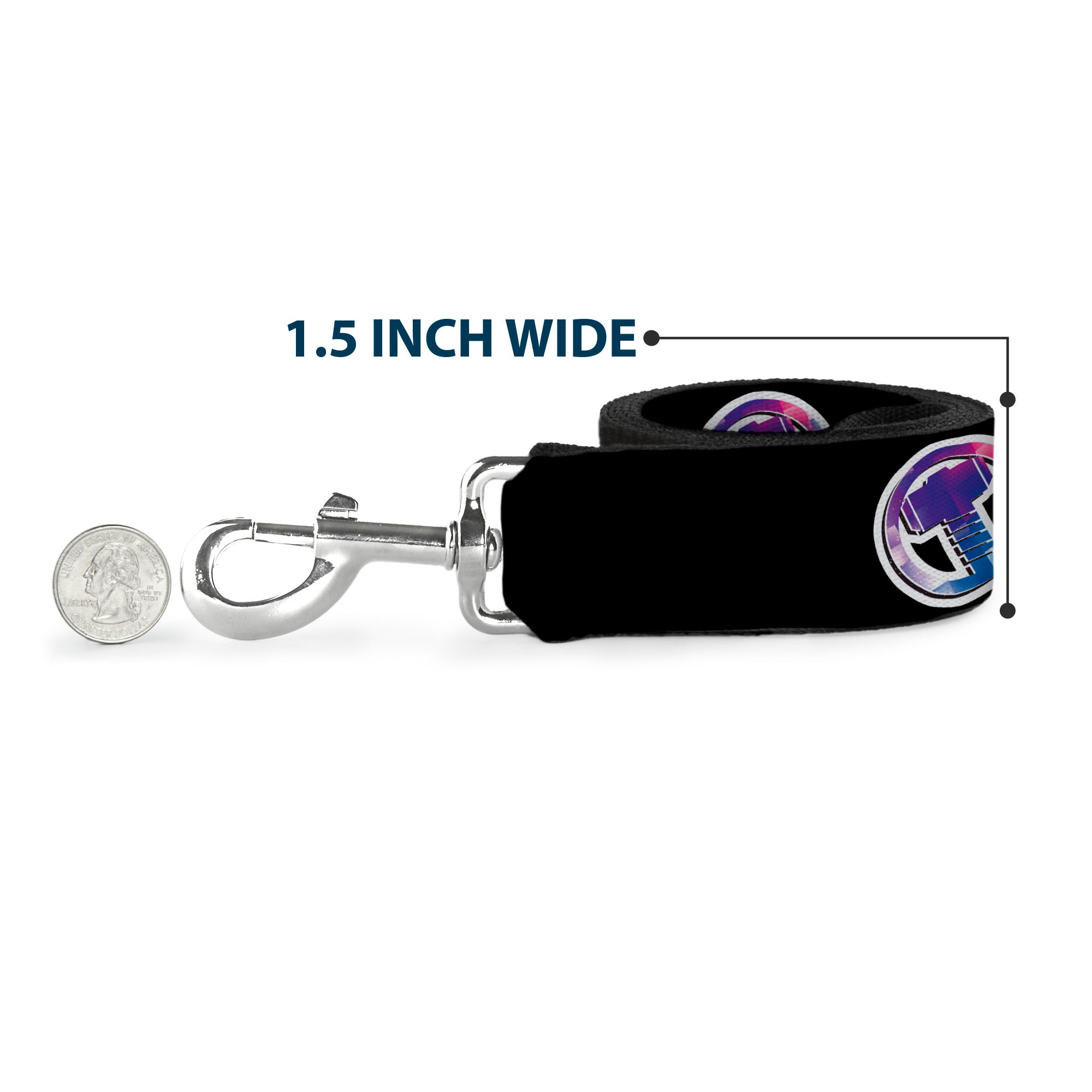 Dog Leash - Thor SON OF ODIN/Hamner Icon Black/White/Blues