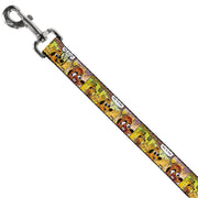 Dog Leash - THIS IS FINE Question Hound Cafe Fire Comic Strip Blocks