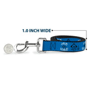 Dog Leash - This is Fine Japanese Question Hound Flame Blue/Black/White