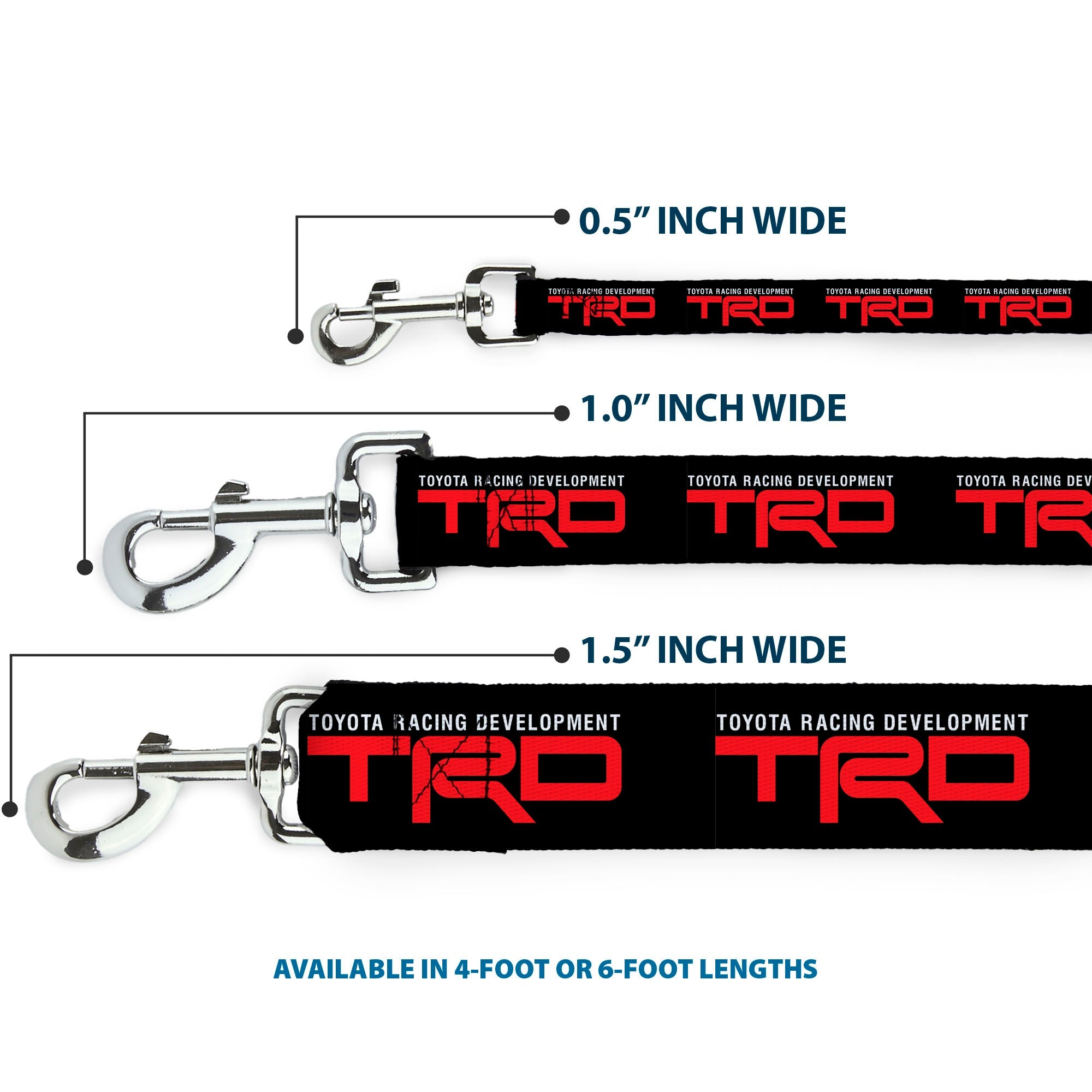 Dog Leash - TOYOTA RACING DEVELOPMENT TRD Logo Black/White/Red