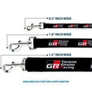 Dog Leash - TOYOTA GAZOO RACING GR NORTH AMERICA Logo and Text Black/White/Red