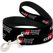 Dog Leash - TOYOTA GAZOO RACING GR NORTH AMERICA Logo and Text Black/White/Red