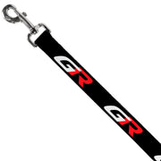 Dog Leash - TOYOTA GAZOO RACING GR Logo and Text Black/White/Red