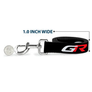 Dog Leash - TOYOTA GAZOO RACING GR Logo and Text Black/White/Red