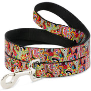 Dog Leash - Dancing Catrinas Collage Multi Color