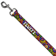 Dog Leash - Colorful Calaveras Stacked Multi Color