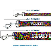 Dog Leash - Colorful Calaveras Stacked Multi Color