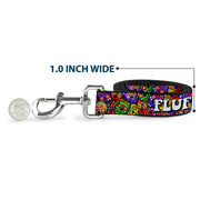 Dog Leash - Colorful Calaveras Stacked Multi Color