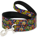 Load image into Gallery viewer, Dog Leash - Colorful Calaveras Stacked Multi Color
