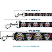 Dog Leash - Los Novios Black/Gray/White/Multi Color