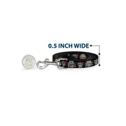 Dog Leash - Los Novios Black/Gray/White/Multi Color