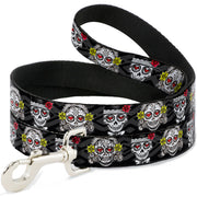 Dog Leash - Los Novios Black/Gray/White/Multi Color