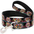 Load image into Gallery viewer, Dog Leash - Tranquility Beats Calaveras/Floral Equalizer Black/Multi Color
