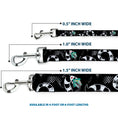 Load image into Gallery viewer, Dog Leash - Beetlejuice Sandworm Healftone Repeat Black/Gray
