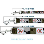 Dog Leash - Gremlins GIZMO Poses/Rules Blocks Red/Greens/Grays/White