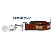 Dog Leash - Willy Wonka and the Chocolate Factory WONKA BAR Logo Brown/Yellow/White