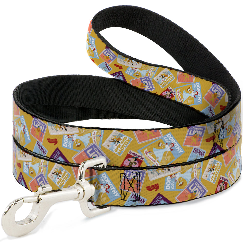 Dog Leash - The Wizard of Oz Characters Scenes and Icons Collage Yellow