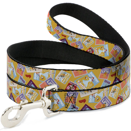 Dog Leash - The Wizard of Oz Characters Scenes and Icons Collage Yellow
