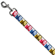 Dog Leash - The Wizard of Oz Dorothy and Toto Pose Blocks Blues/Yellows/Reds