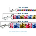 Load image into Gallery viewer, Dog Leash - The Wizard of Oz Dorothy and Toto Pose Blocks Blues/Yellows/Reds
