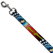 Dog Leash - Wonder Woman Face w/Stars