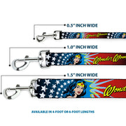 Dog Leash - Wonder Woman Face w/Stars