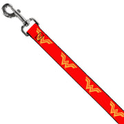 Dog Leash - DC League of Super-Pets Wonder Woman Logo Red/Yellow