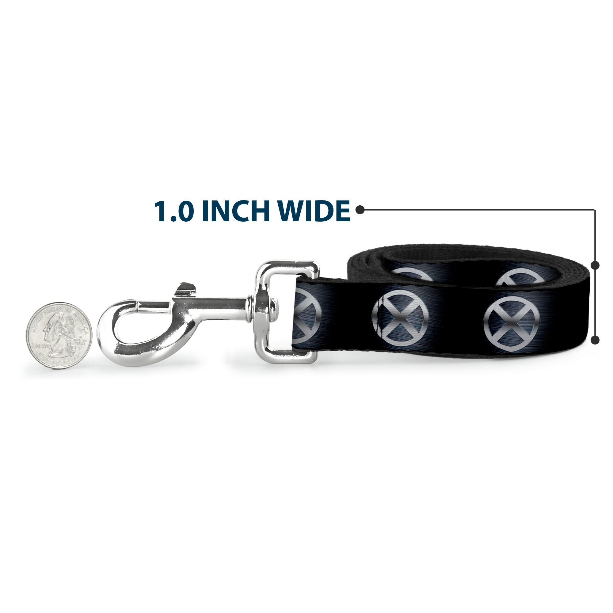 Dog Leash - X-Men X Icon Black/Silvers