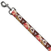 Dog Leash - Yellowstone Patches Stacked Browns/Reds/Yellows