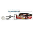 Load image into Gallery viewer, Dog Leash - Yellowstone Patches Stacked Browns/Reds/Yellows

