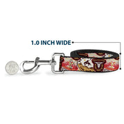 Dog Leash - Yellowstone Patches Stacked Browns/Reds/Yellows