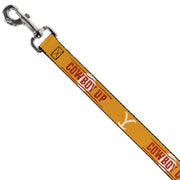 Dog Leash - Yellowstone Y Logo COWBOY UP Text Yellow/Red/White