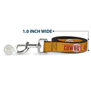 Dog Leash - Yellowstone Y Logo COWBOY UP Text Yellow/Red/White