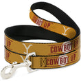 Load image into Gallery viewer, Dog Leash - Yellowstone Y Logo COWBOY UP Text Yellow/Red/White
