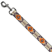 Dog Leash - Yellowstone Y Logo Native American Tribal Tans/Blue/Orange