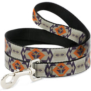Dog Leash - Yellowstone Y Logo Native American Tribal Tans/Blue/Orange