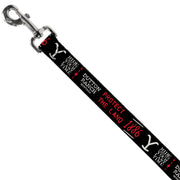 Dog Leash - YELLOWSTONE Dutton Ranch 1886 Icons Black/White/Red
